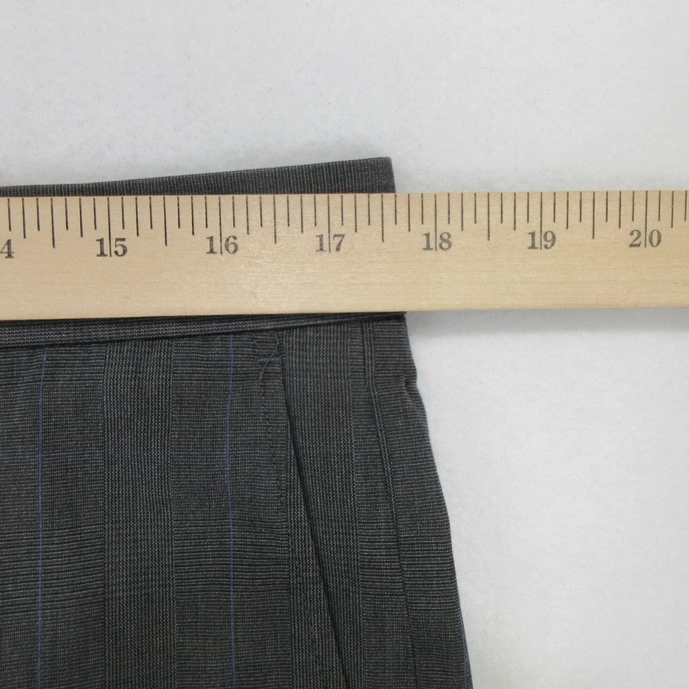 Banana Republic Men's Dress Pants 34x29 Classic Fit Gray Striped Cotton